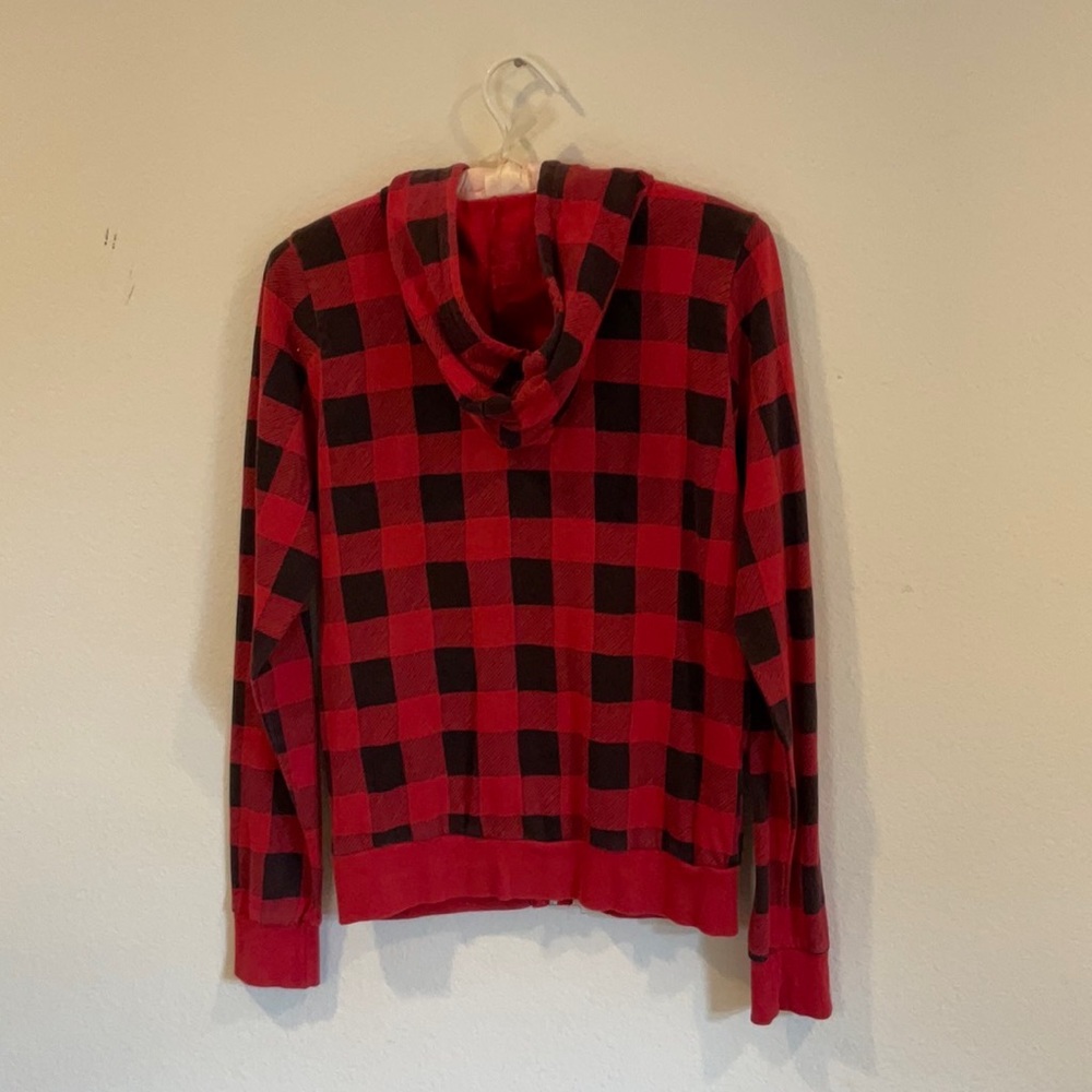 Vintage red Buffalo plaid hoodie